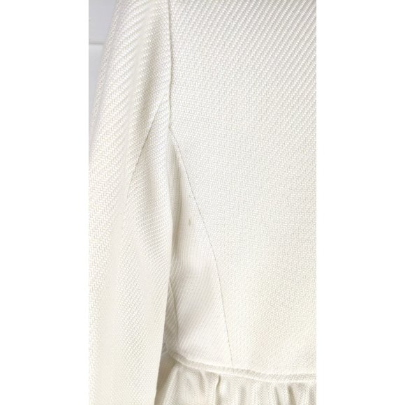 ECI New York ivory ruffle short cropped blazer jacket 10 - Picture 7 of 7